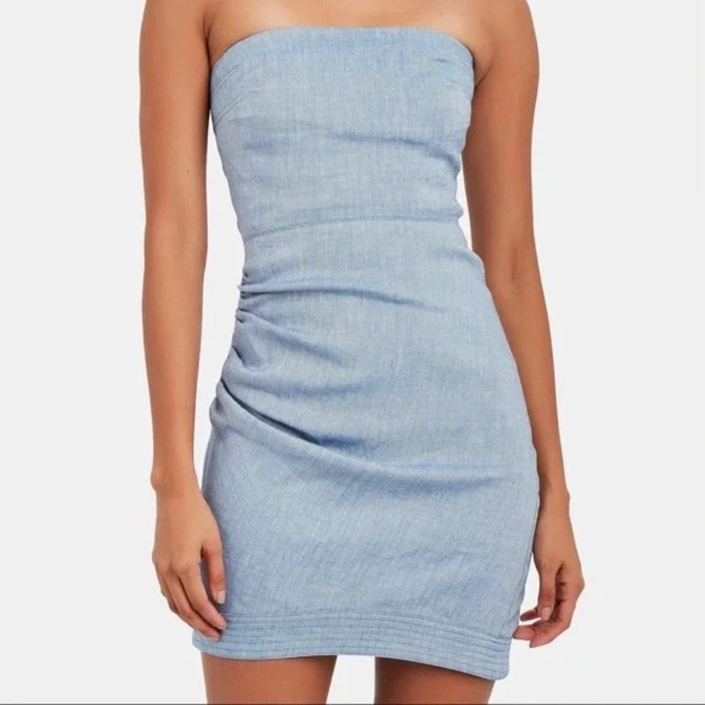 ALEXIS TATYANA STRAPLESS CHAMBRAY Women DRESS Size: Small